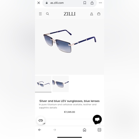 👑Zilli ZL65054 C05, Polarized N930‼️Size 61–18-150‼️On sides Saphire’s France 🇫🇷 - Picture 13 of 16